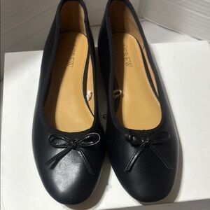J Crew bow tie non-leather flats. NWOT